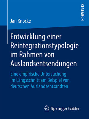 cover image of Entwicklung einer Reintegrationstypologie im Rahmen von Auslandsentsendungen
